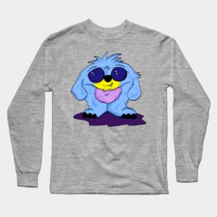 Cute Blue Monster Long Sleeve T-Shirt